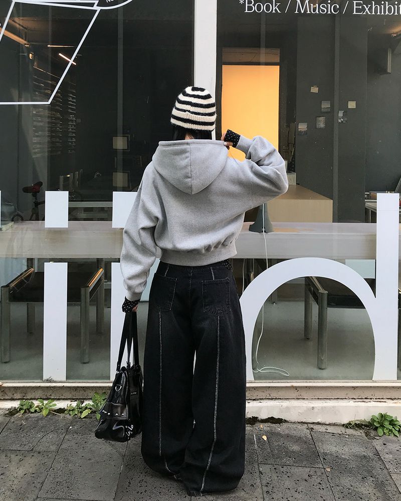 [ORIGINAL] Tibet 2-Way Cropped Hood Zip-Up