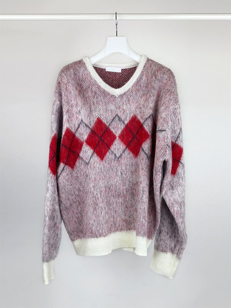 BRUSH ARGYLE KNIT (3C)
