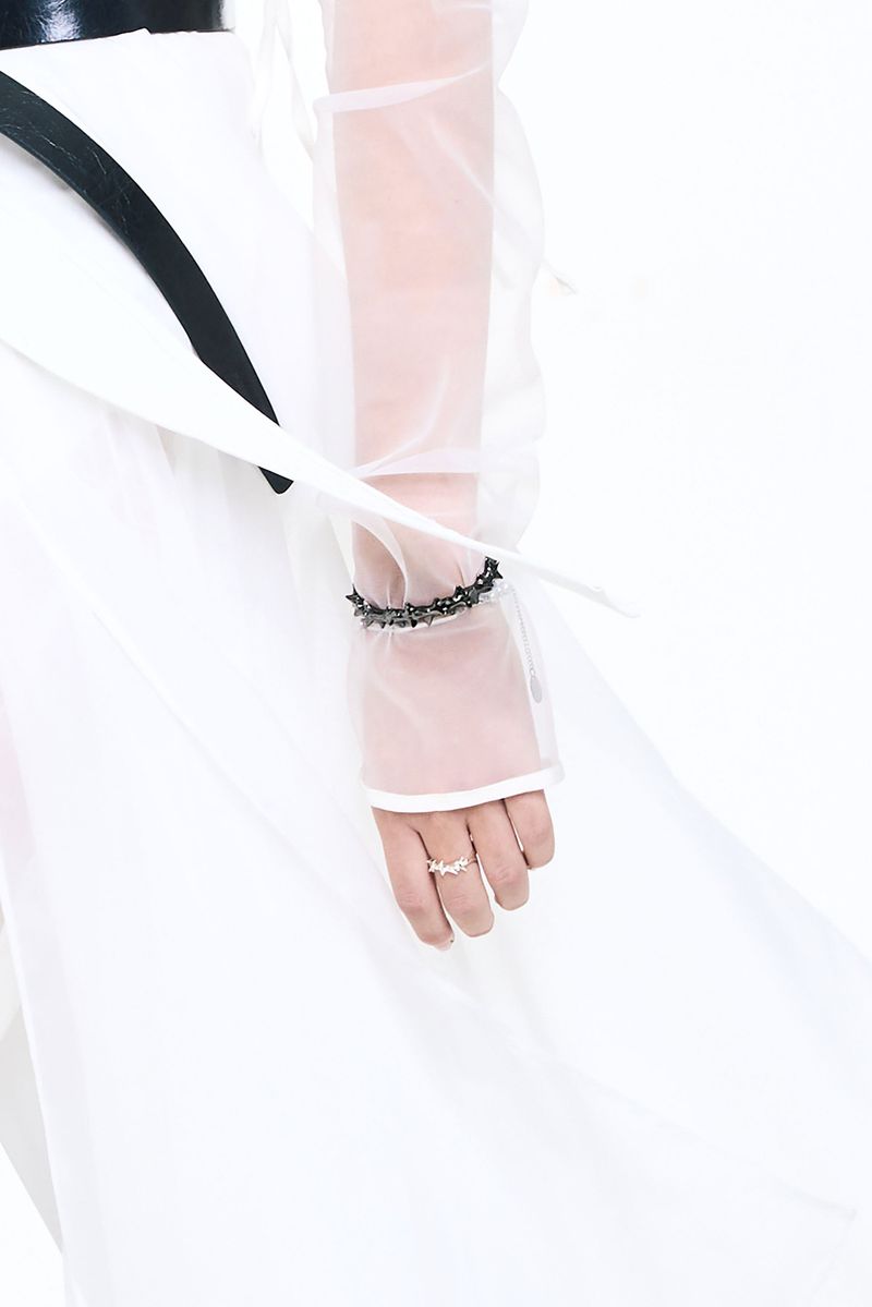 NO.630 [BLACK] SPIKY BANGLE BRACELET