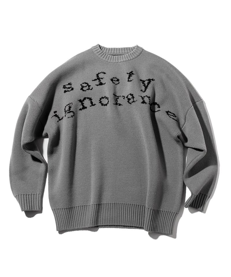 SAFETY LETTERING WOOL KNIT MWZNT001