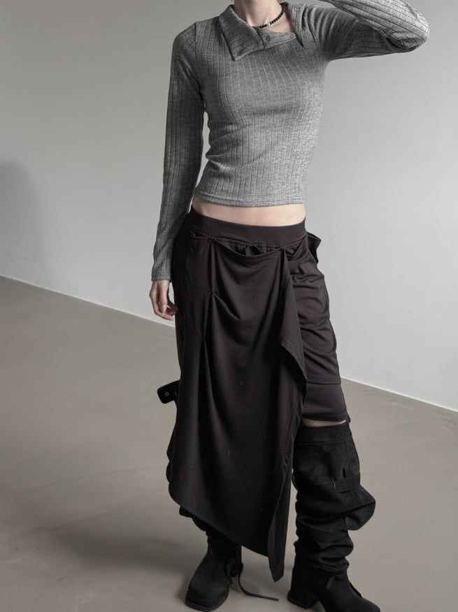 Pinched Drape Skirt