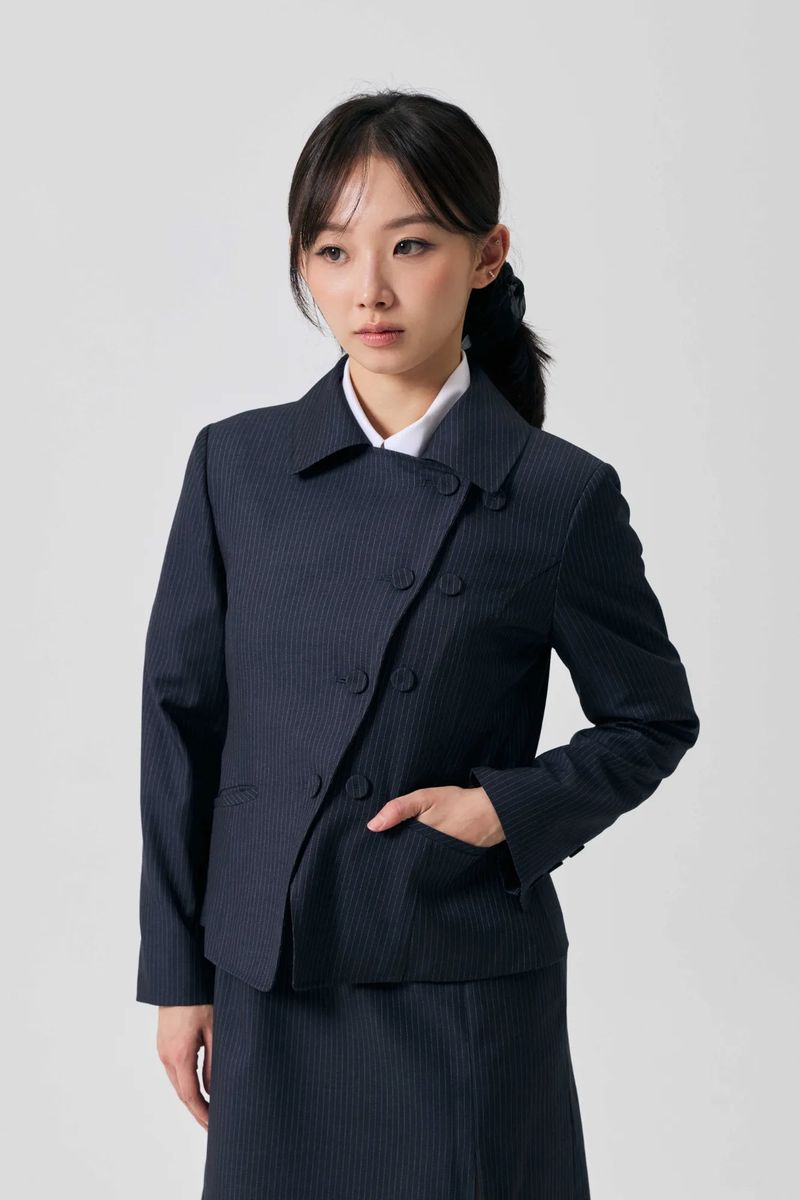 ODE ASYMMETRIC JACKET / CHARCOAL