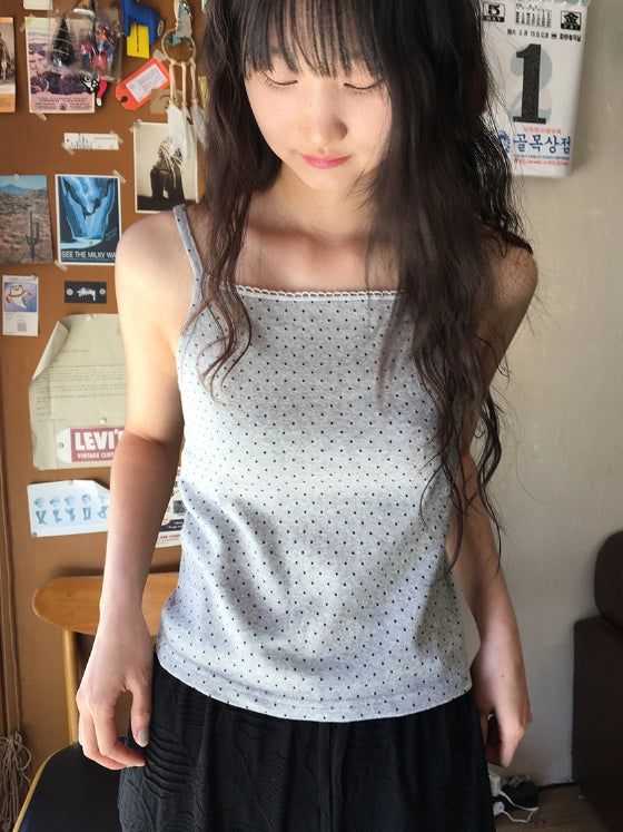 BAON（バオン）の「Afili Dot Lace Sleeveless（Tops）」