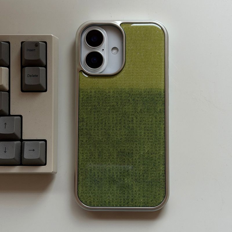 TWO - TONE MOHAIR EPOXY CASE - GREEN
