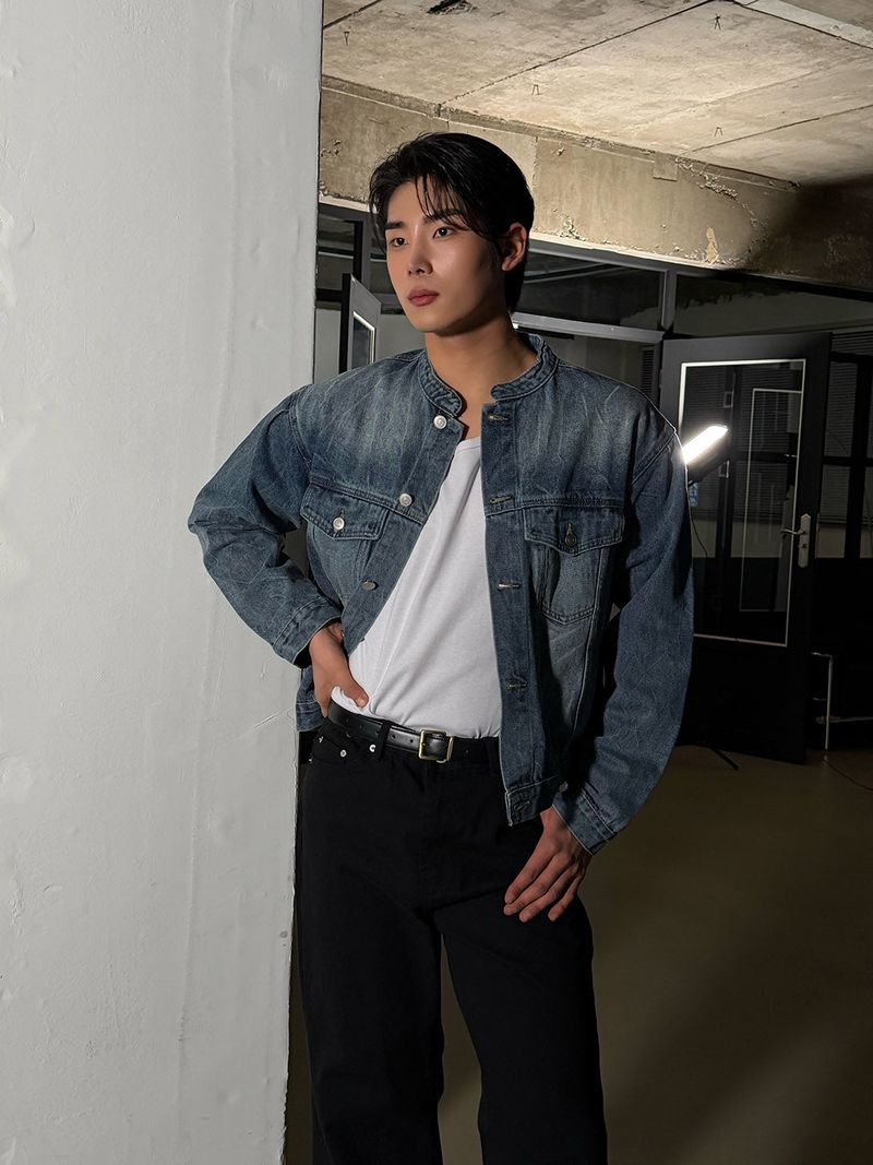 [NEW SEASON] Crack crop denim jacket 