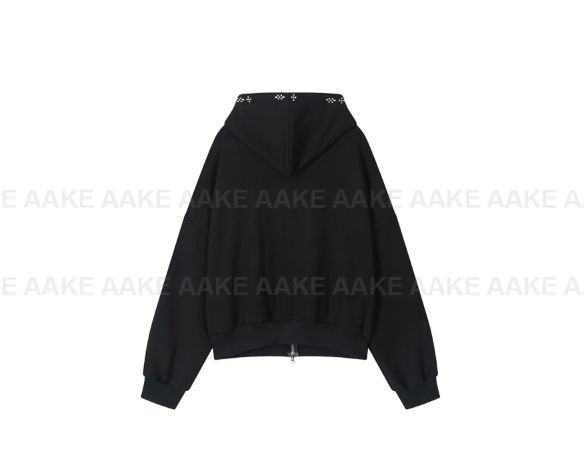 DOUBLE BUTTON STUD HOODIE