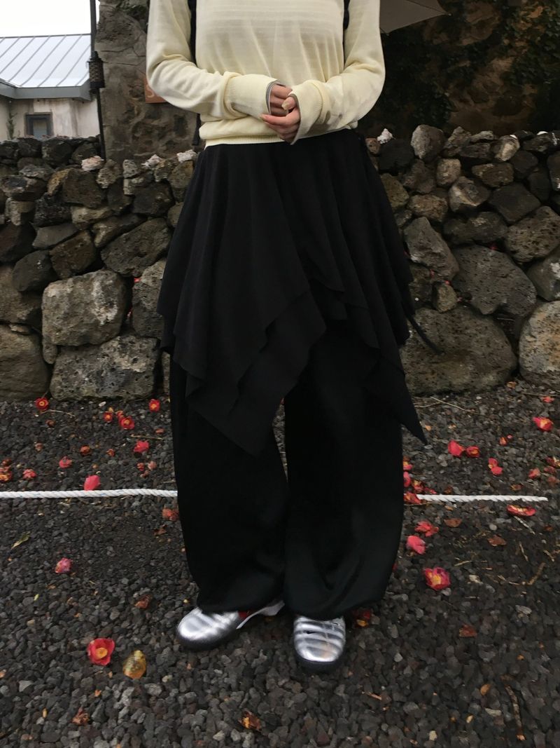 Nugget Pintuck Wide Balloon Pants (5c)