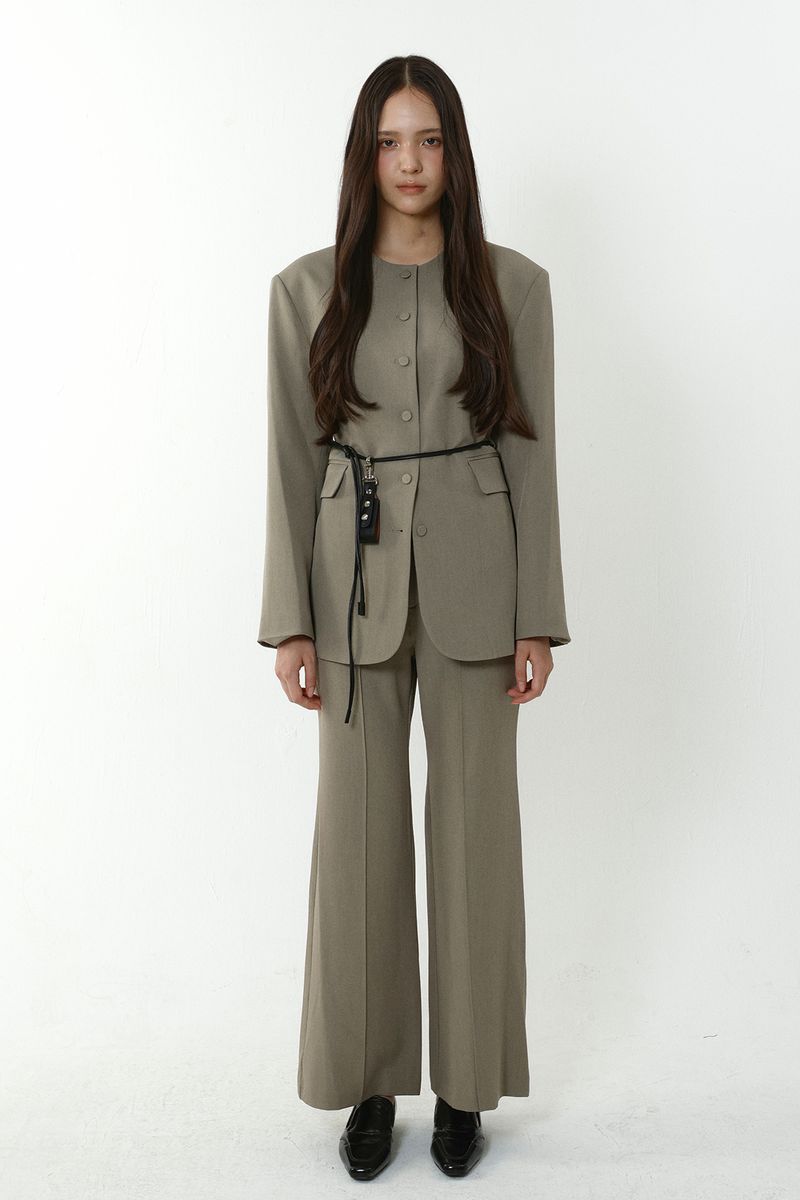LE LINE LOW PANTS_BEIGE