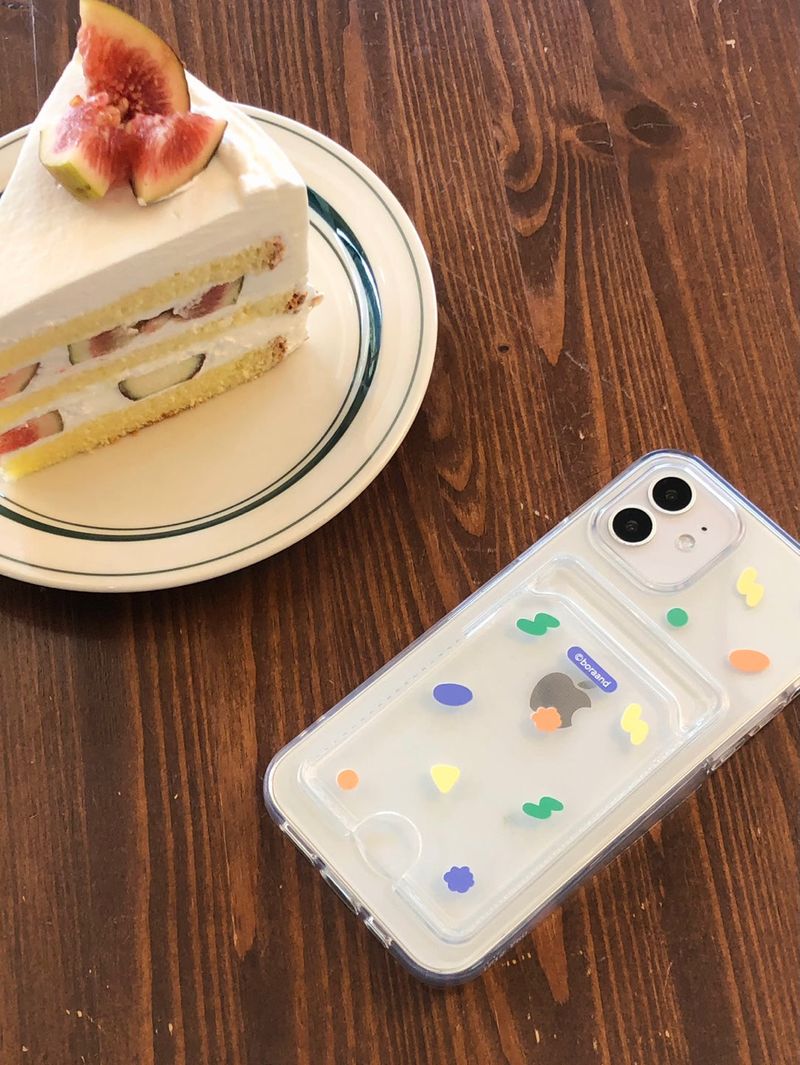 Creamy card jelly case (iphone case)