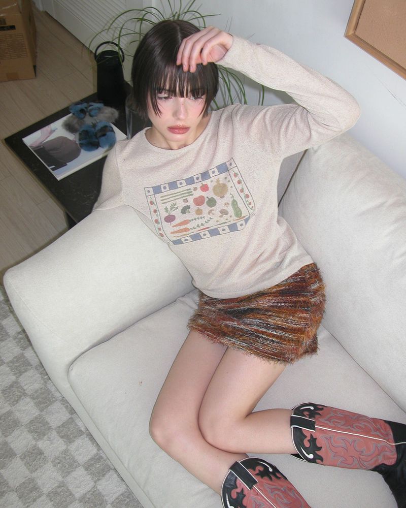SEASEE(シーシー)の「Veggie knits L/S ,Beige(Tops)」