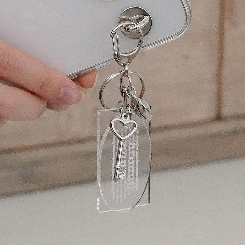 Signature heart keyring