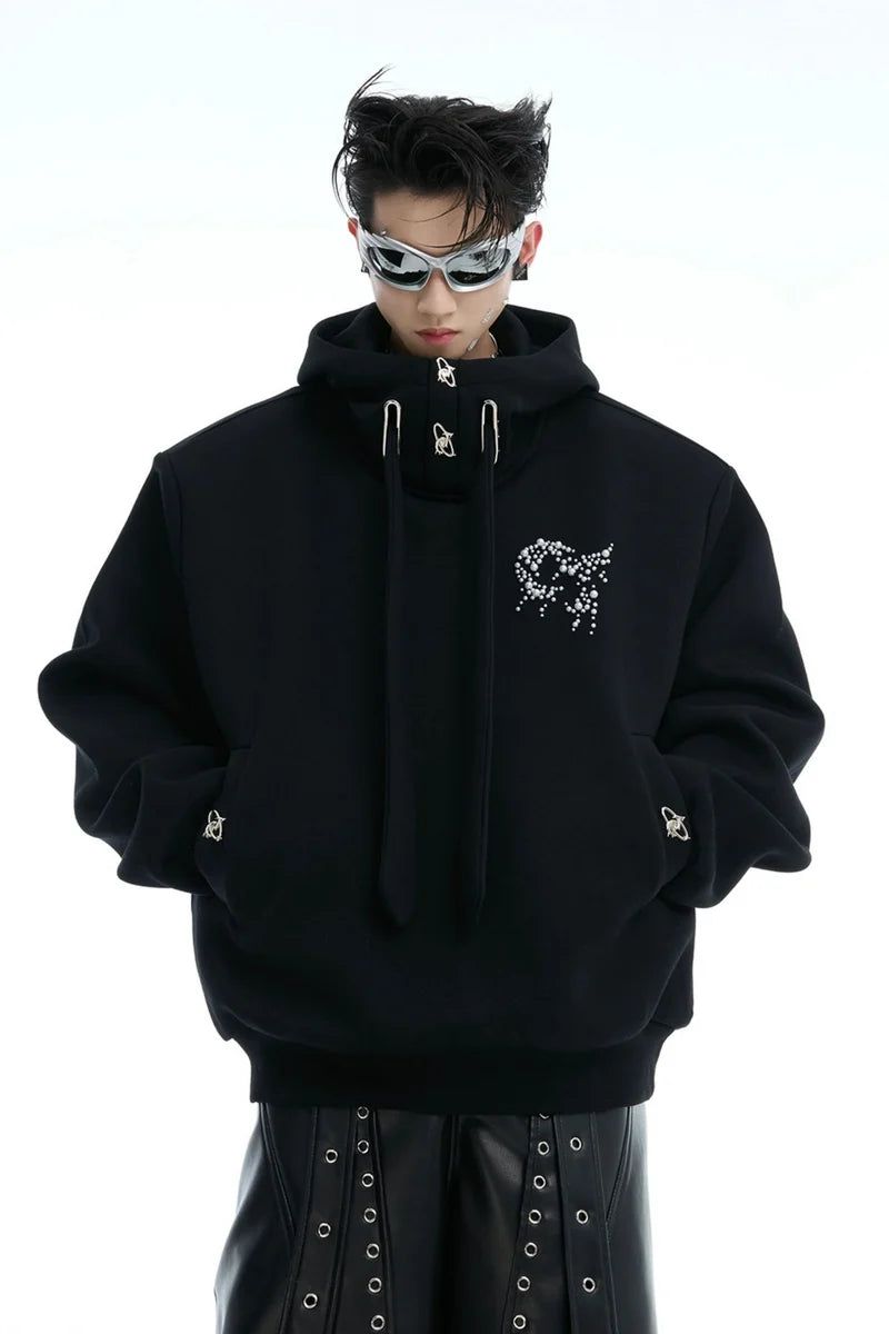 Pearl Accent Padded Hoodie