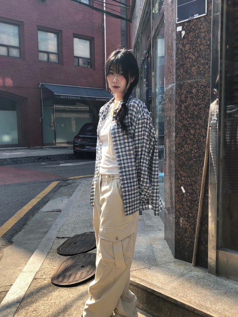 Cookie oversized Plaid Shirt