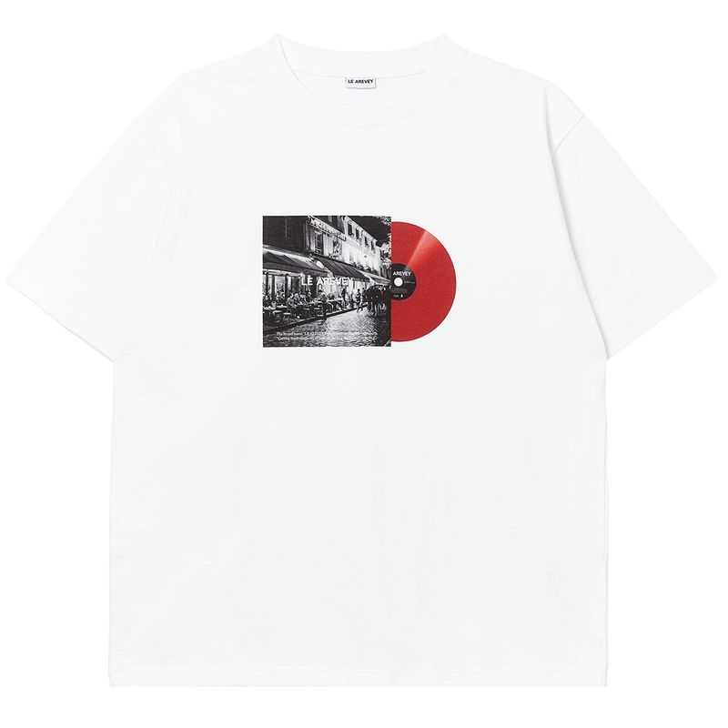LE AREVEY（アルヴェイ）の「LE AREVEY LP COLLECTOR T-SHIRT WHITE / RED（Tops）」