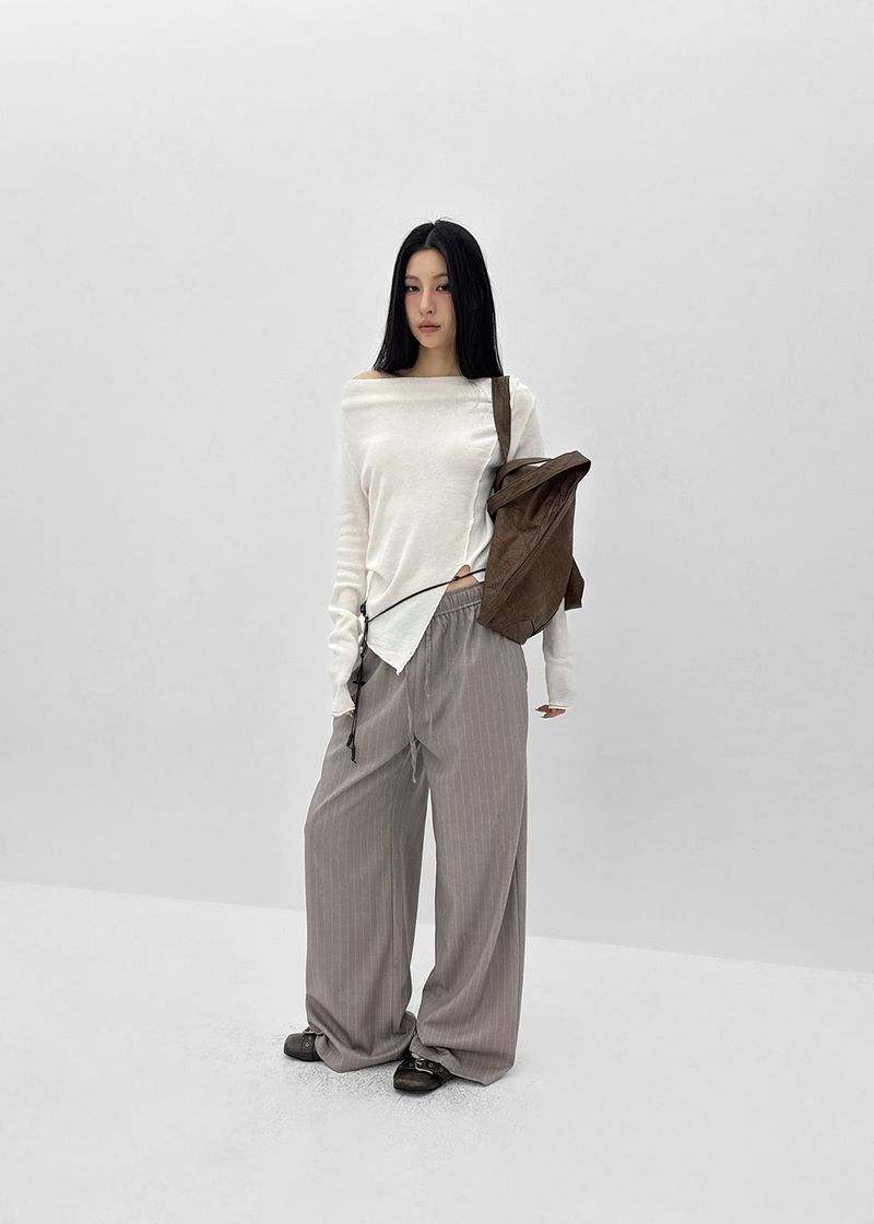 [MADE] Peplin Stripe Elastic Waist Pants
