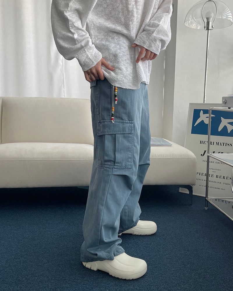 CL Ditto beads Washing cargo pants (3 colors)