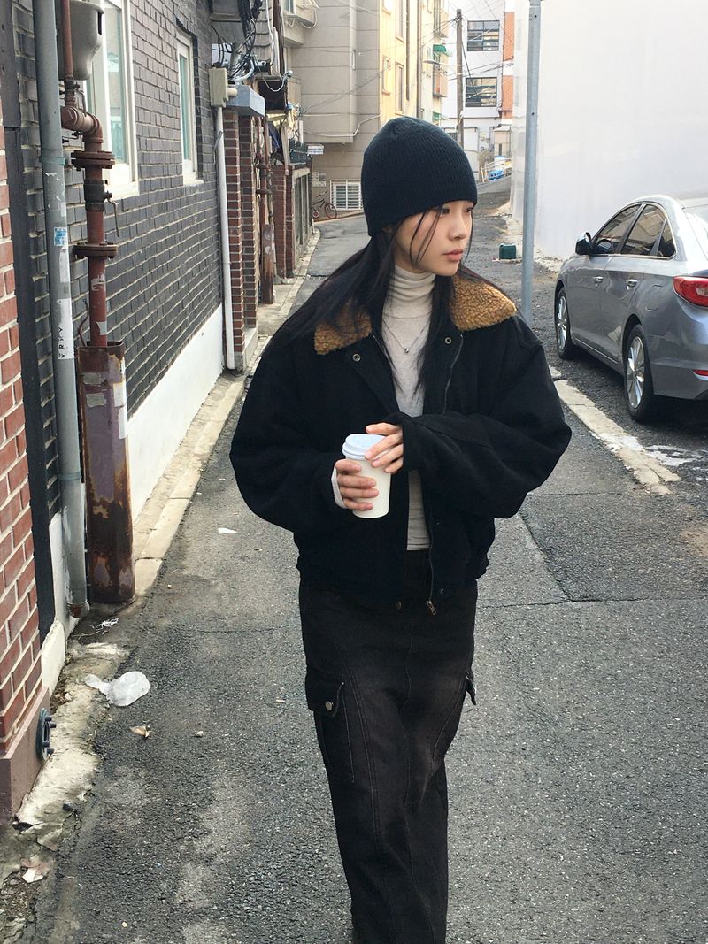 WONDER WONDER(ワンダーワンダー)の「Rumber Fleece Suede Blouson Jumper(Jackets/Outerwear)」