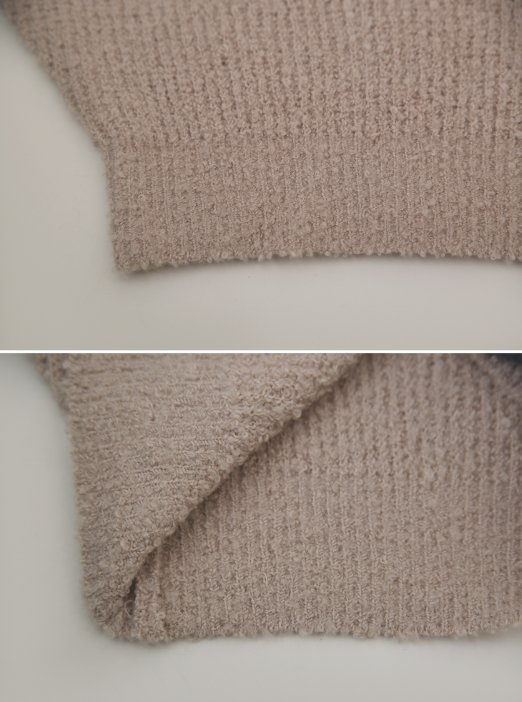 Fruit Boucle Crop Wool Round Knit (8color)