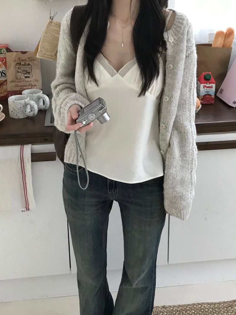 cable cardigan (2 colors)