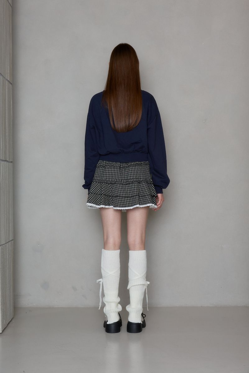 DARING LACE CHECK SKIRT