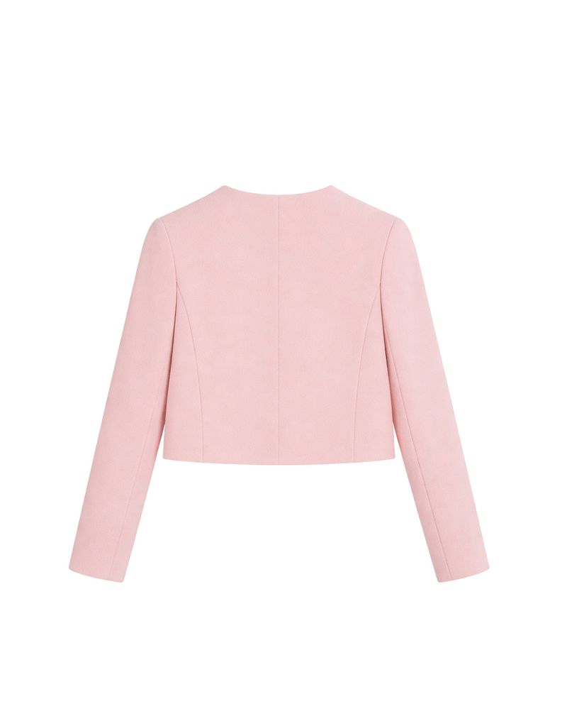 Spiral Classic Beaded Point Jacket Baby pink