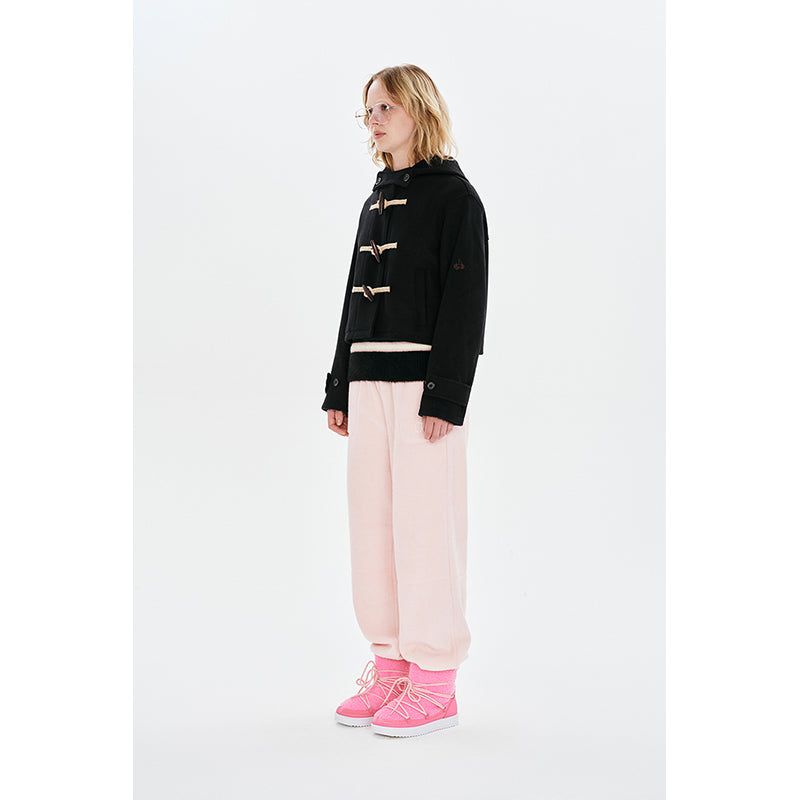 CHERRY HOODIE HALF DUFFLE COAT [NAVY]