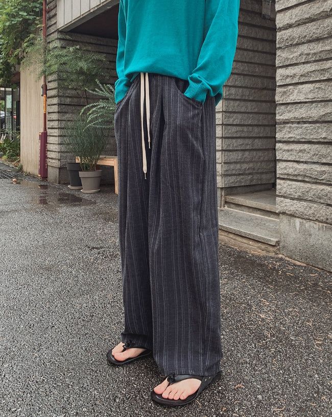 2PLAN（ツープラン）の「Seilen Stripe Banding Wide Slacks（Pants）」