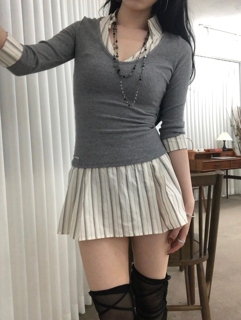 Stripe Warm Dress