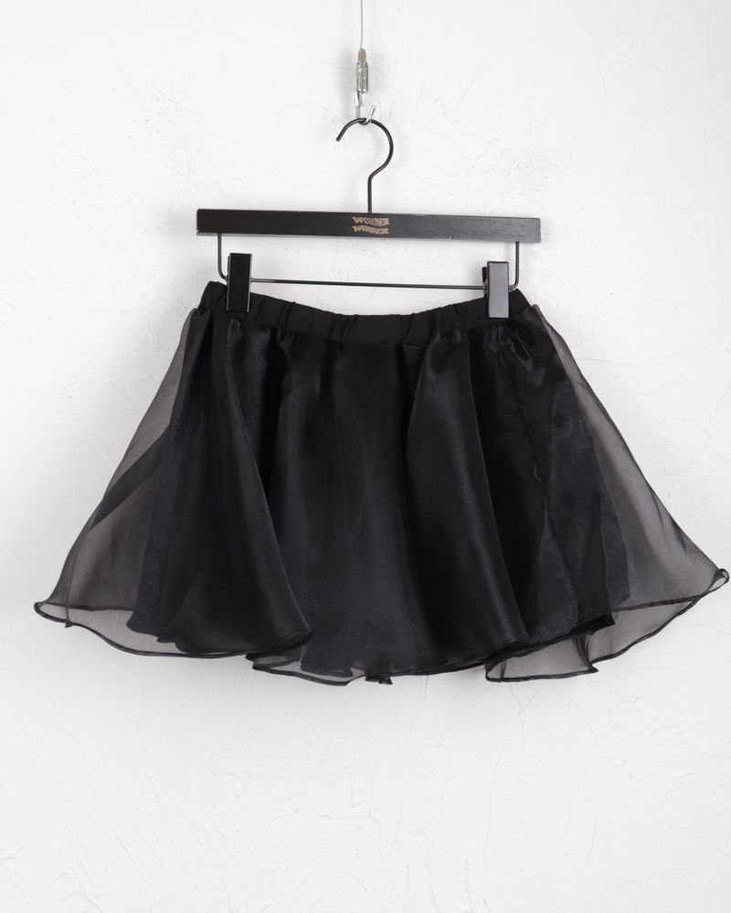 Weil organza layered flare miniskirt