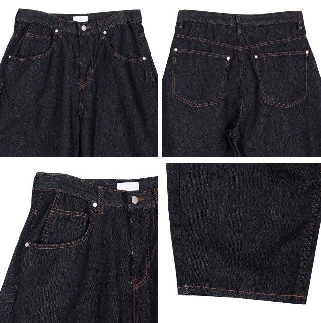 Ropel Summer Non-Faded Raw Denim Pants