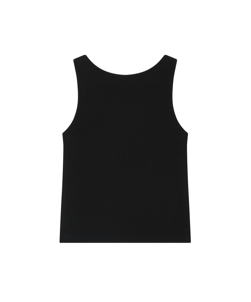 (W)S カットアウトリブスリムノースリーブTシャツ_3 Color