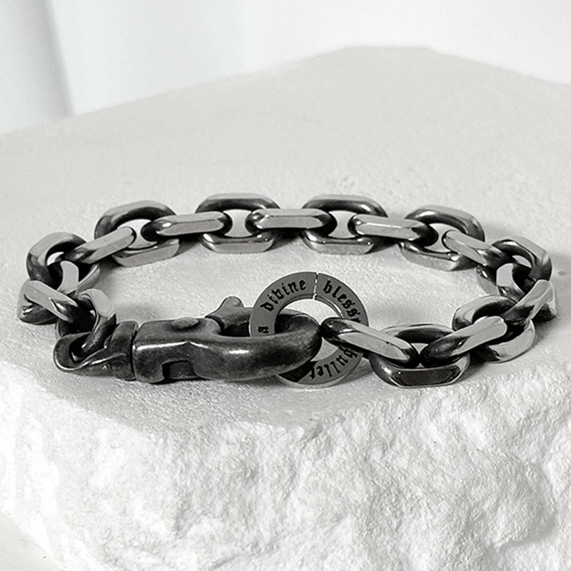 ss-10mm Black line original chain bracelet