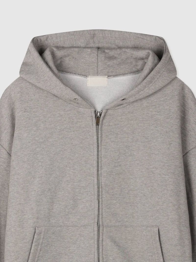 crop hood zip up