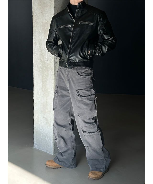 [Unisex] Dyeing string multi cargo pants(3color)
