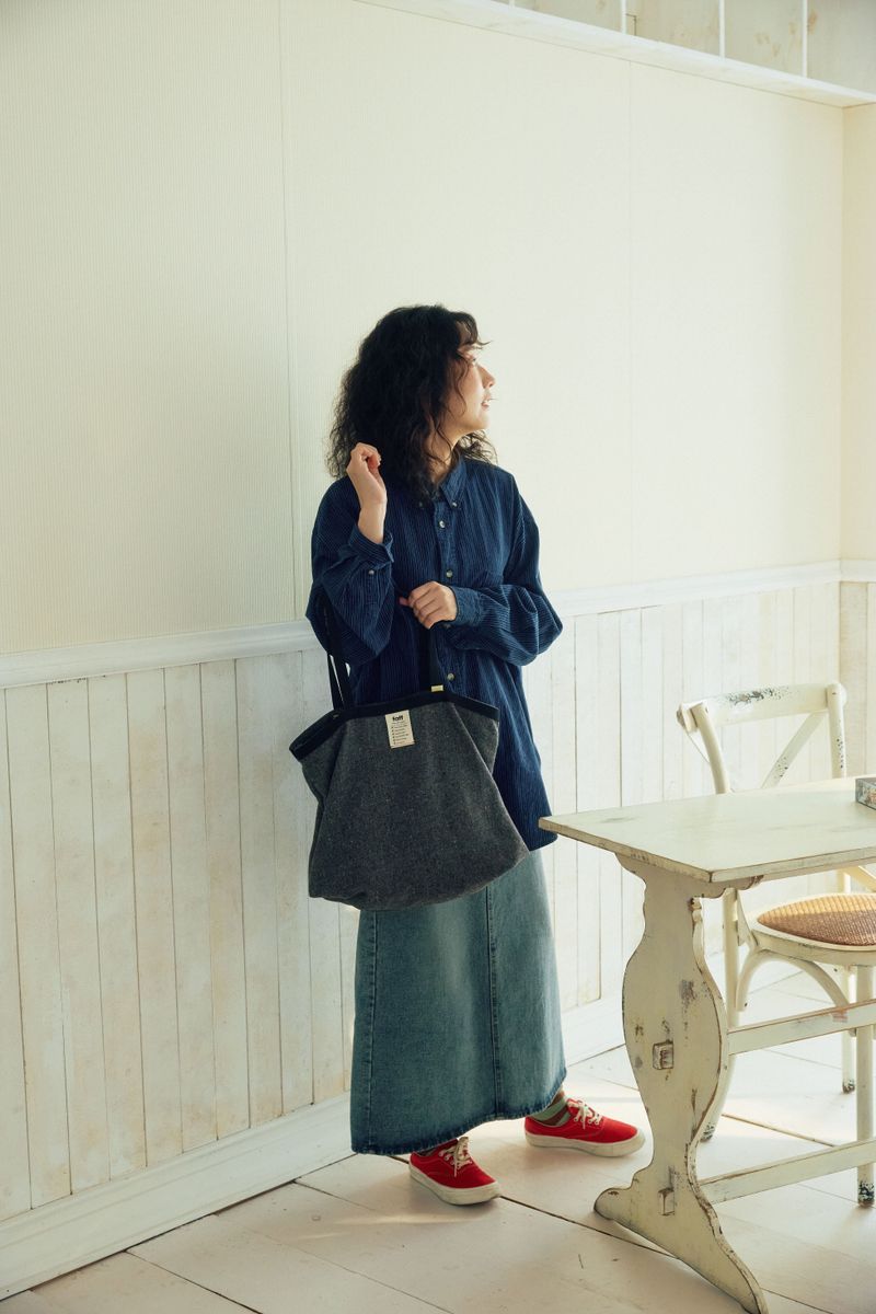 Shopper bag Wool Grey