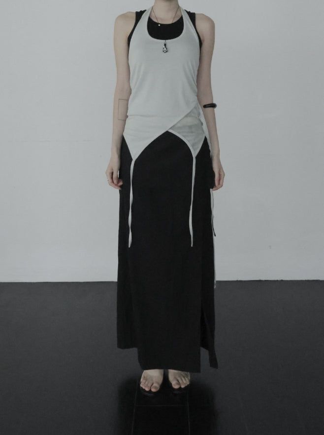 Elmic Printed Halter Sleeveless Top