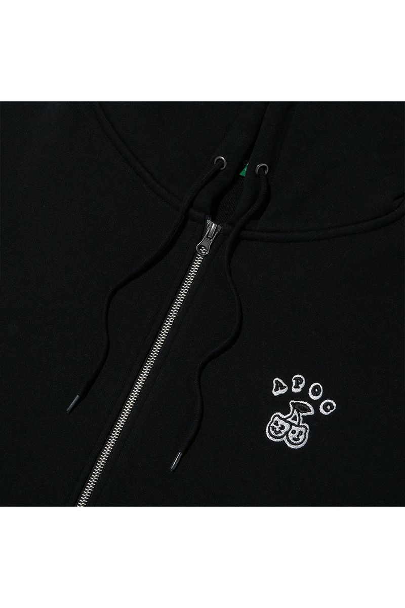 Cherry Bear Hood Zipup_Black