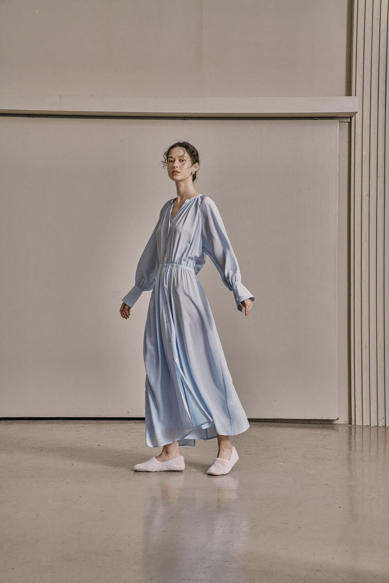 MYTHIC DRESS_BLUE GRAY