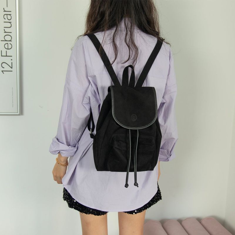 suede backpack_black