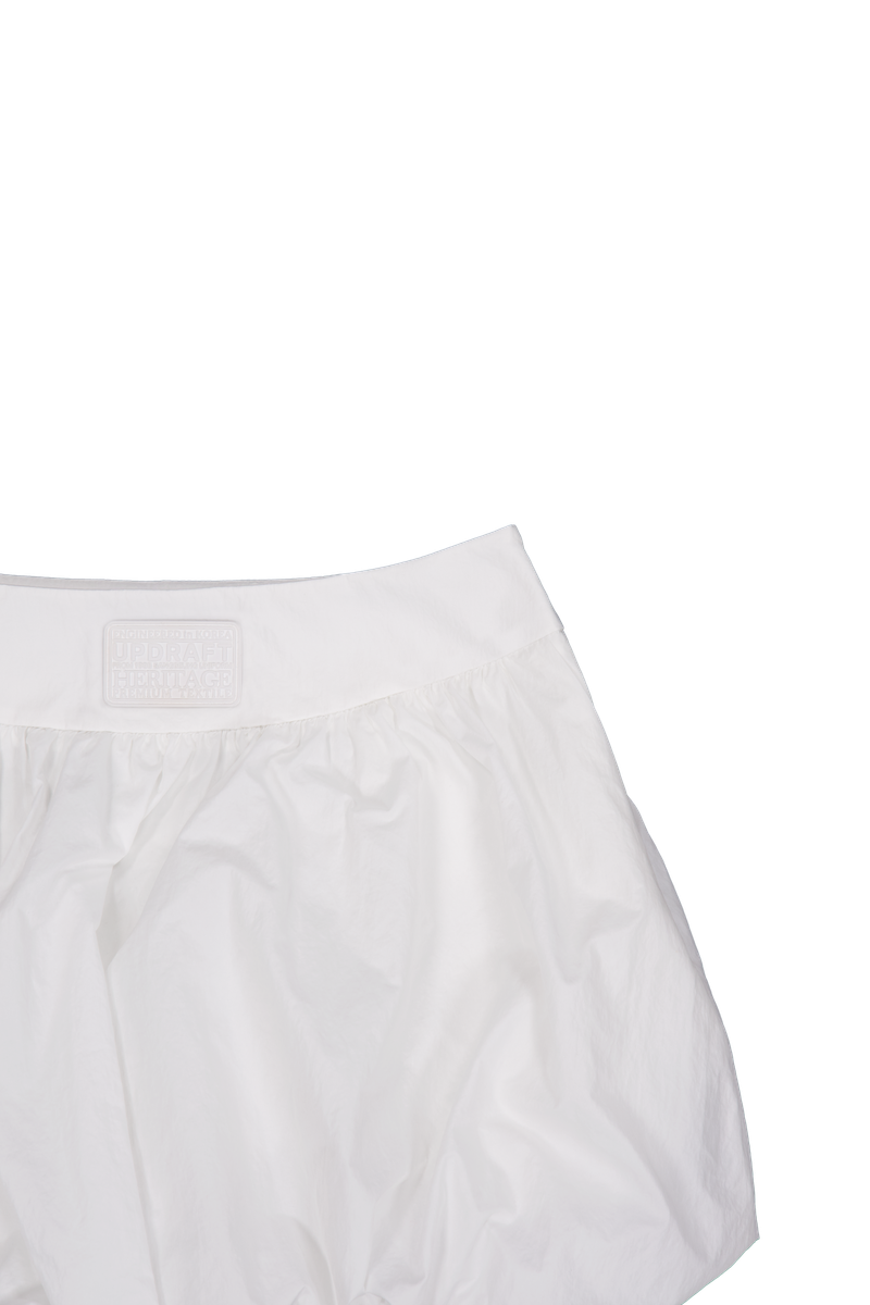 [UPDRAFT]BALLOON NYLON SKIRT WHITE