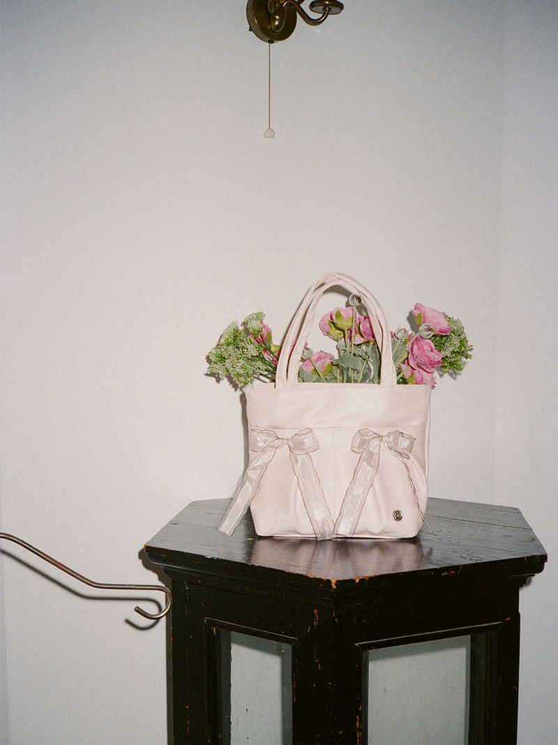 Mini easy ribbon bag_pale pink