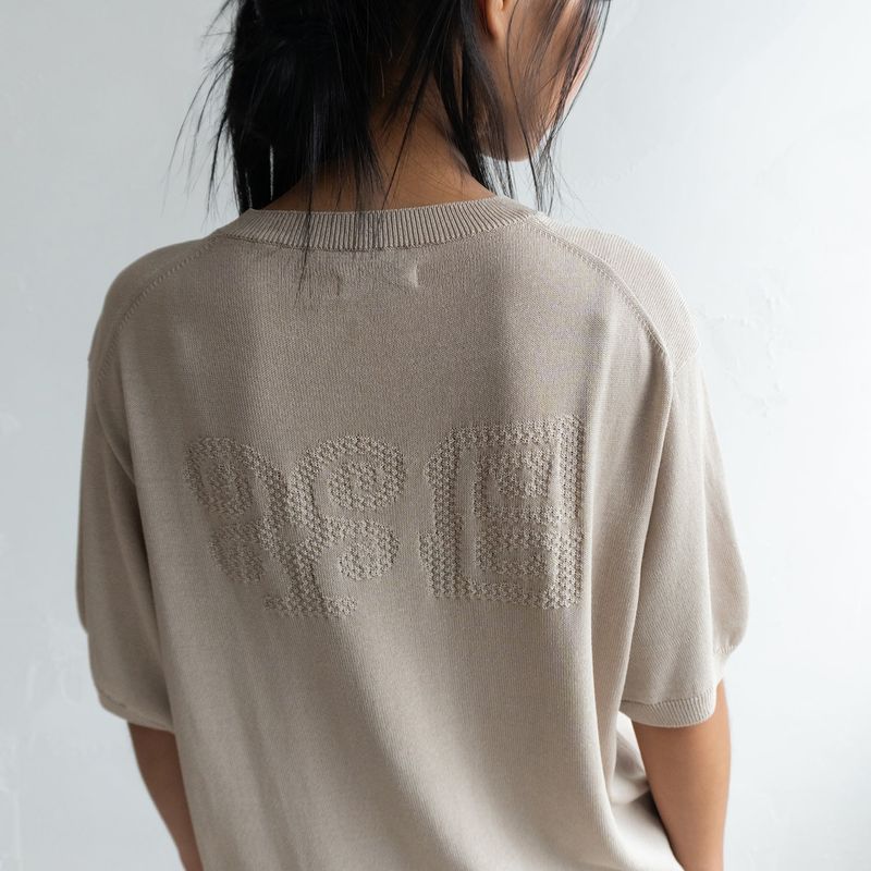 Totem short sleeve knit / Ecru