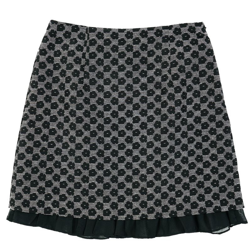 ジャカードフラワースカート / JACQUARD FLOWER SKIRT_BLACK