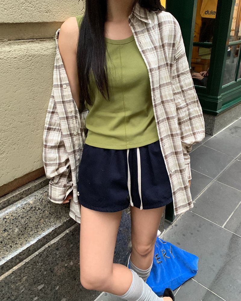 [ORIGINAL] Petit Cutout Ribbed Sleeveless