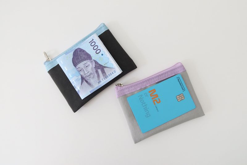 flat card pouch (charcoal)