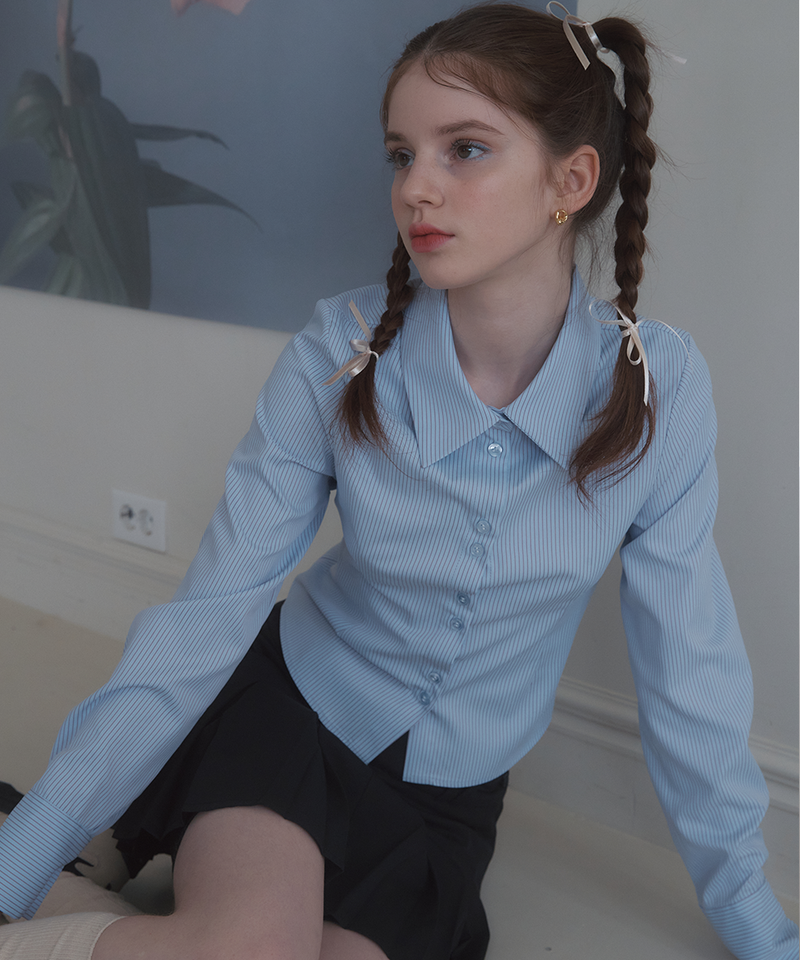 LETTER FROM MOON（レターフロムムーン）の「Salt Striped Double Button Shirt ( 2 Colors )（Tops）」
