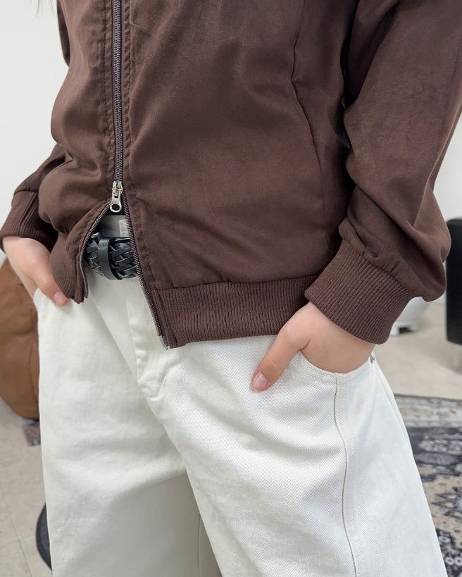 Lucal Satin Suede Zip-up