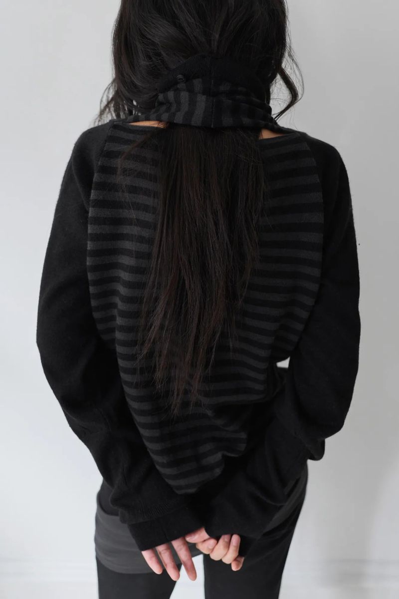 26SS★ STRIPE HALTER WOOL KNIT CARDIGAN