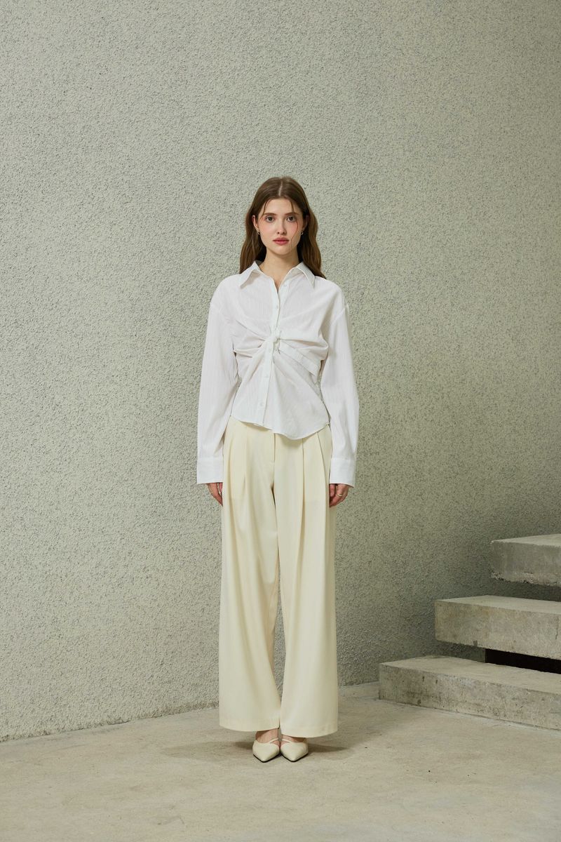 TOMO WIDE SLACKS / IVORY