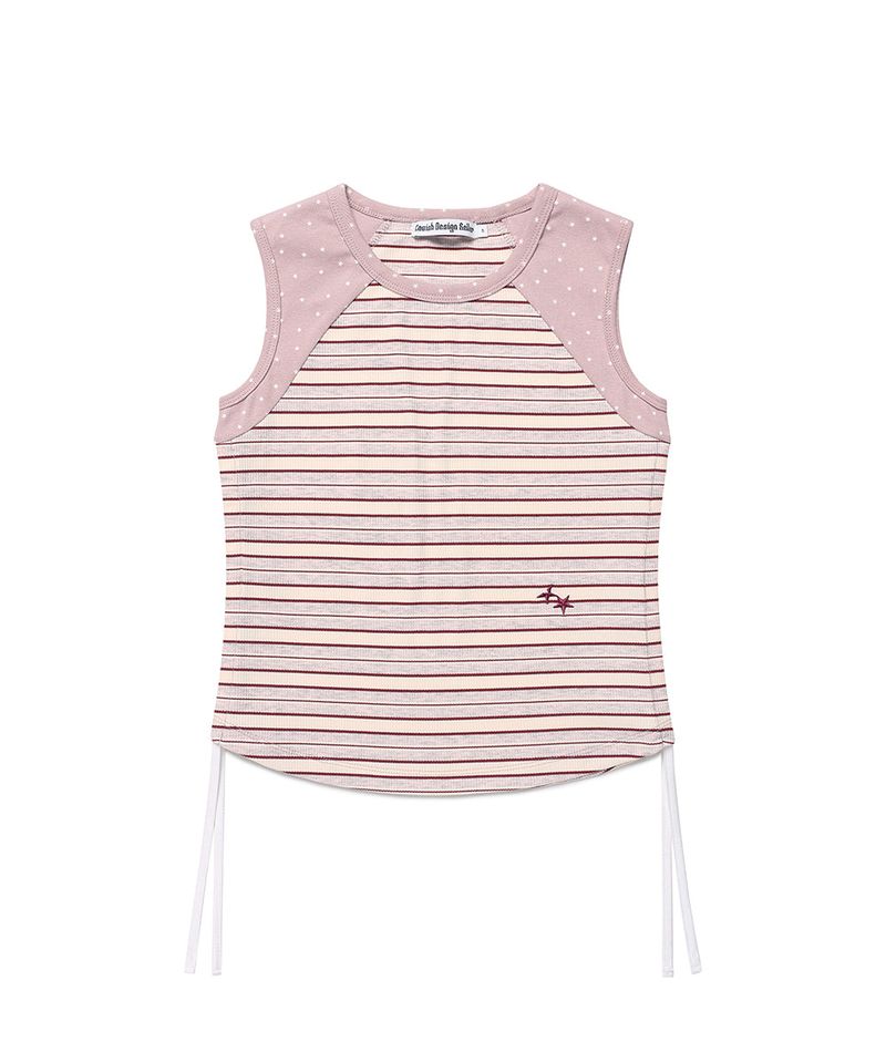 cavish（カビシ）の「MULTI STRIPED SLEEVELESS PINK(CV2GMFT581A)（Tops）」